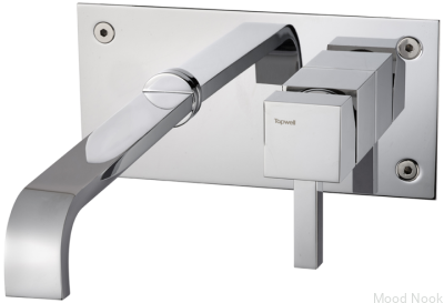 Grifo de lavabo 175 BOX006 Latón Plata Cromo