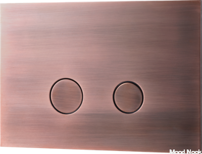 Pulsador de descarga TECE DUO112, cobre cepillado, sin pintar