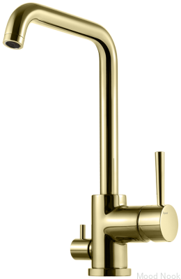Кухонный смеситель с клапаном для посудомоечной машины EVO984 Brass Honey Gold