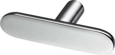 T-Bar Pastille 60 möbelknopp, mässing, silver, krom