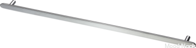 Pastille 536 avlångt möbelhandtag, mässing, silver, krom