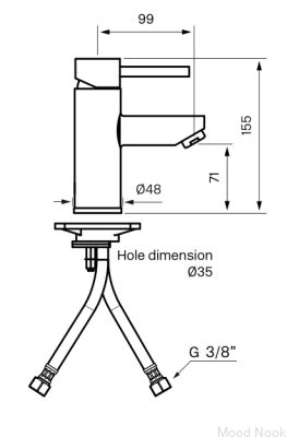 Grifo para lavabo de latón cromado plateado SK071