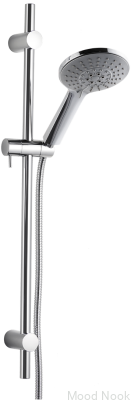 Barra de ducha con soporte de pared regulable ZSAL194 Latón Plata Cromo