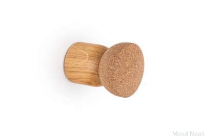 Wieszak ścienny Piece 48 Drewniany Dębowy z Korkiem