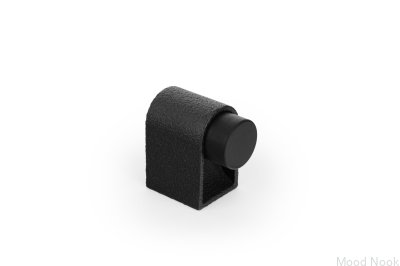 Tope de puerta de suelo Casey 47 de metal negro