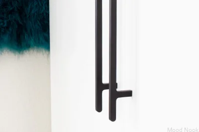 Flat Line 430 svart aluminium avlångt möbelhandtag