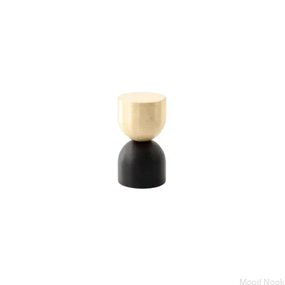 Kokeshi Mix 1832 Möbelknopp Borstad Mässing Olackerad med Svart Aluminium
