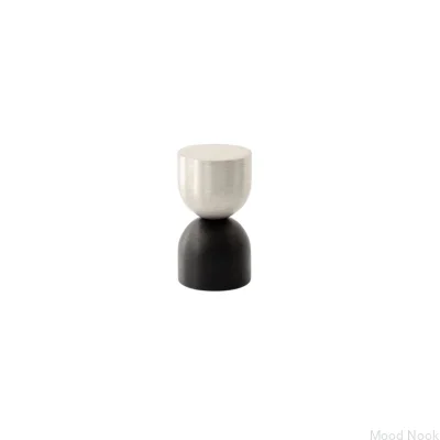 Kokeshi Mix 1832 Borstat Stål med Svart Aluminium Möbelknopp