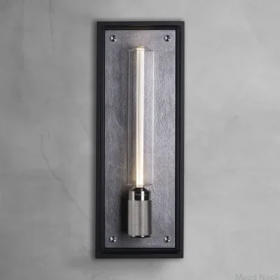 Caged Wet L Vägglampa Stål Silver