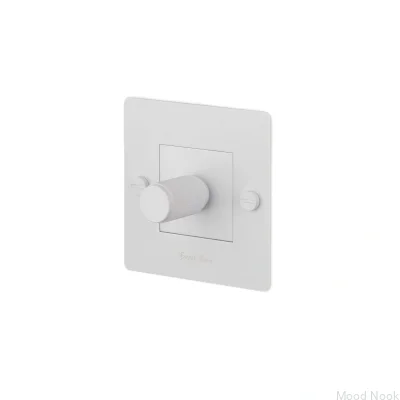 LED Cross 1G 250W Stålvit Europeisk Standarddimmer med Logotyp