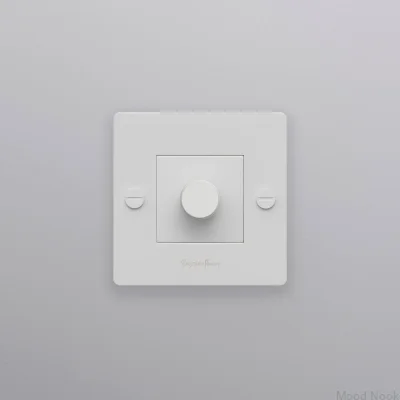 LED Cross 1G 250W Stålvit Europeisk Standarddimmer med Logotyp