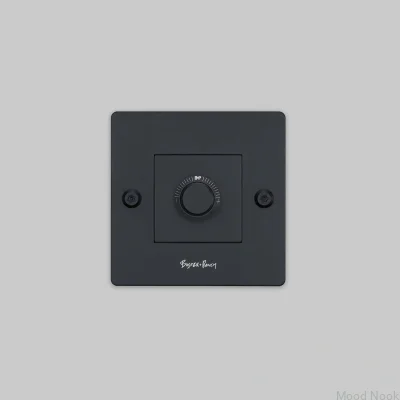 LED Linjär 1G 250W Stål Svart Europeisk Standarddimmer med Strömbrytare med Logotyp