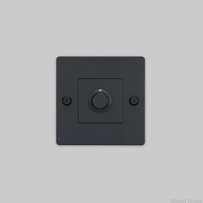 Dimmer med strömbrytare utan logotyp LED Linjär 1G 250W Stål Svart Europeisk Standard