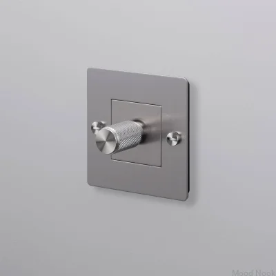 LED Cross 1G 250W Stål Silver Europeisk Standarddimmer utan logotyp