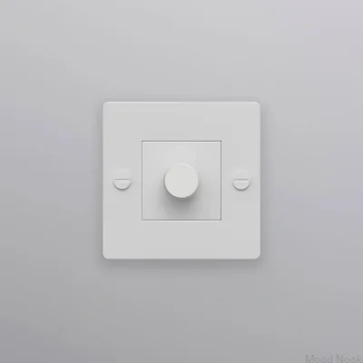 LED Cross 1G 250W Stål Vit Europeisk Standarddimmer utan logotyp