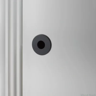 Rund schweizisk skylt 38 mm stål svart schweizisk standard