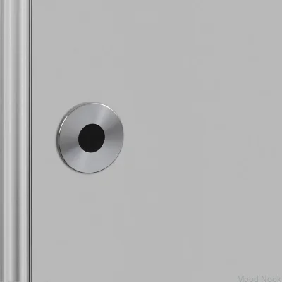 Rund schweizisk skylt 38 mm stål silver Standard Swiss