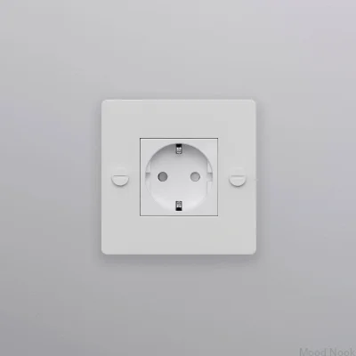 Одинарная розетка без логотипа Тип F Крест 1G Сталь Белый Европейский стандарт