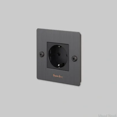 Enkelhylsa med logotyp Typ F Linjär 1G Mässing Bränd brons Europeisk standard