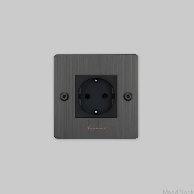 Enkelhylsa med logotyp Typ F Linjär 1G Mässing Bränd brons Europeisk standard