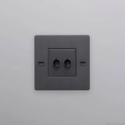 Dubbelströmbrytare utan logotyp Kors 1G Mässing Bränd brons Europeisk standard