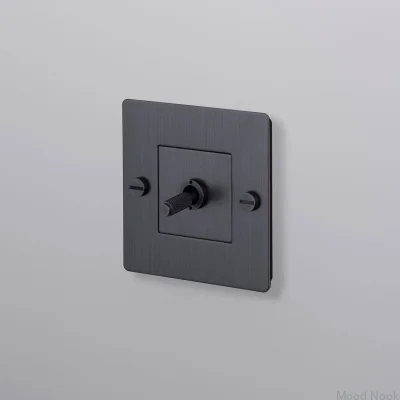 Enkelströmbrytare utan logotyp Kors 1G Mässing Bränd brons Europeisk standard