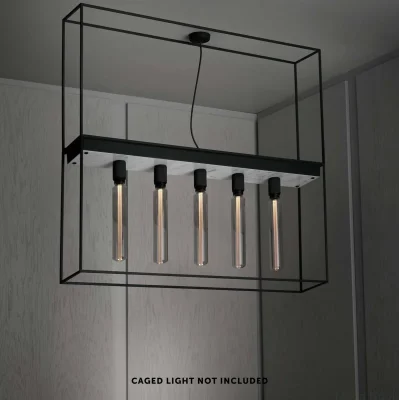 Förlängningssats med bur, svart