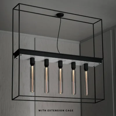 Caged Cross 5.0 Taklampa Stål Vit Marmor