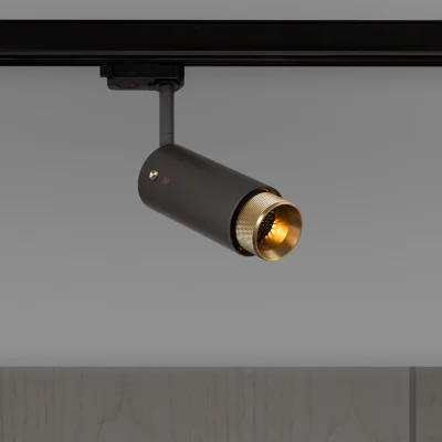 Avgasstrålkastare med korsspår, grafitstål med mässing