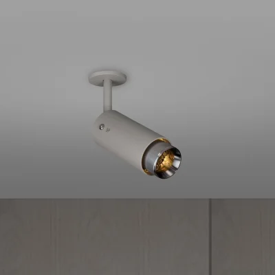 Avgaslinjär justerbar spotlight stålgrå med silver