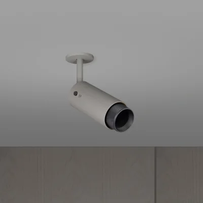 Justerbar strålkastare för avgasrör, stålgrå med bränd brons