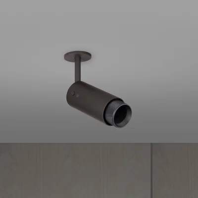 Justerbar spotlight för avgasrör, grafitstål med bränd brons