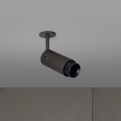 Justerbar spotlight för avgasrör, stål, grafit, svart