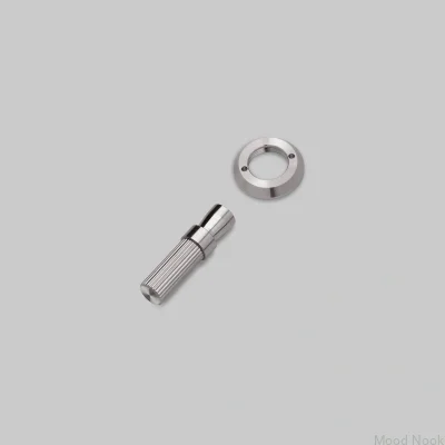 Dekorationsset för Detail Linear Steel Silver-strömbrytaren