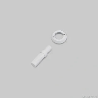 Dekorationsset för Detail Linear Steel White-strömbrytaren