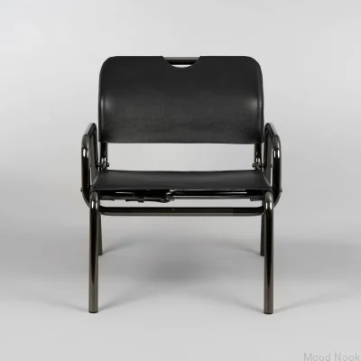 Chopper modulär loungestol svart krom med mässingsdetaljer