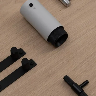 Dekorativ lampsats Avgasdetalj Kors Stål Svart