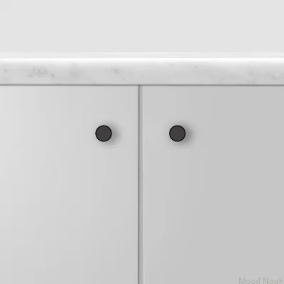 Linear 12 möbelknopp, stål, svart (set om 2)