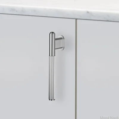 L-Bar Linear 125 Stål Silver Möbelhandtag