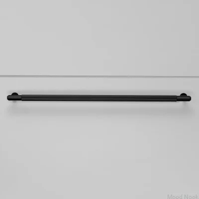 Linjärt 325 stål svart avlångt möbelhandtag