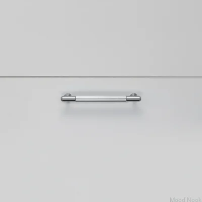 Linjärt 125 Stål Silver Avlångt Möbelhandtag