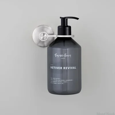 Tvålpumphållare i enkel gjuten stål 98 silver