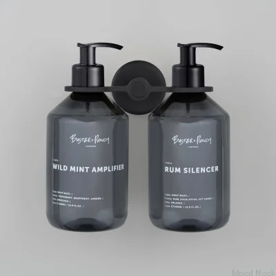 Welders svarta dubbelgjutna tvålpumphållare i 140-stål