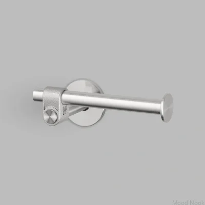 Toalettpappershållare i gjutstål i silver