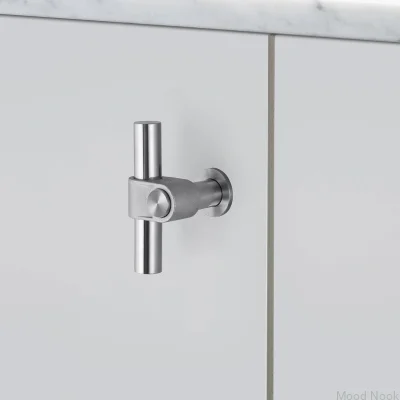T-Bar Gjutet 85 Stål Silver Möbelhandtag