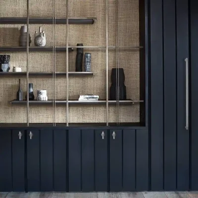 T-bar möbelhandtag med kryssplatta 95 stål silver