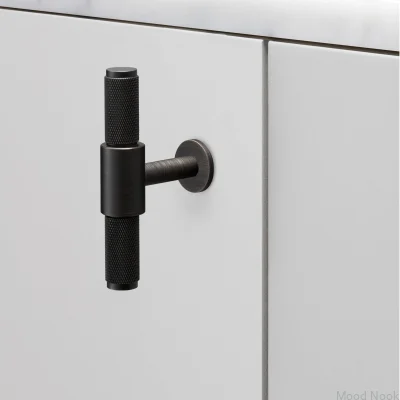 T-Bar Cross 95 Mässing Bränd Brons Möbelhandtag