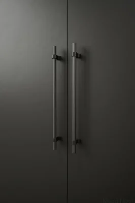 Bond 2x544 Aluminium Mattsvart Gun Metal Avlångt Möbelhandtag