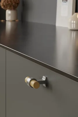 T-Bar Bond Wood 50 Trä Ek Silver Möbelknopp