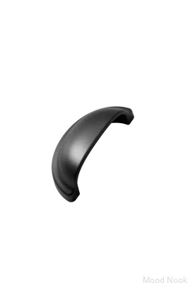 Baron 64 Metall Mattsvart Shell Möbelhandtag